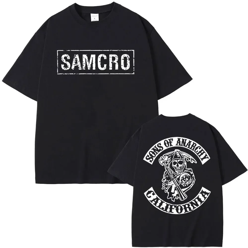 Sons of Anarchy SAMCRO Print T-shirt Men Women Trend Hip Hop Rock Short Sleeve Tee Summer T Shirts Clothes Tops