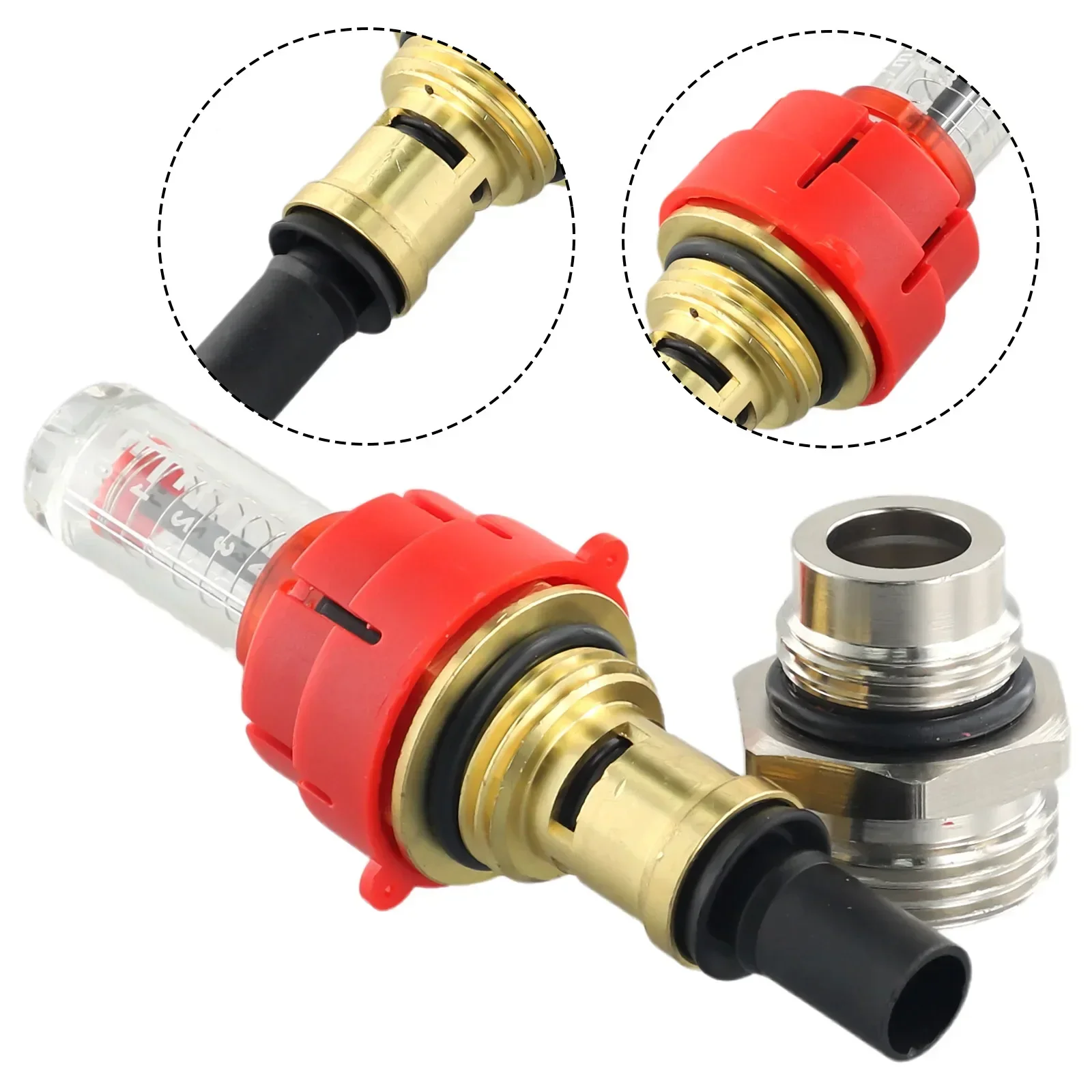 Flow Meter Underfloor Heating Manifold Flow Regulator Corrosion Resistant 0-95°Visual Control Home Improvement ABS Brass