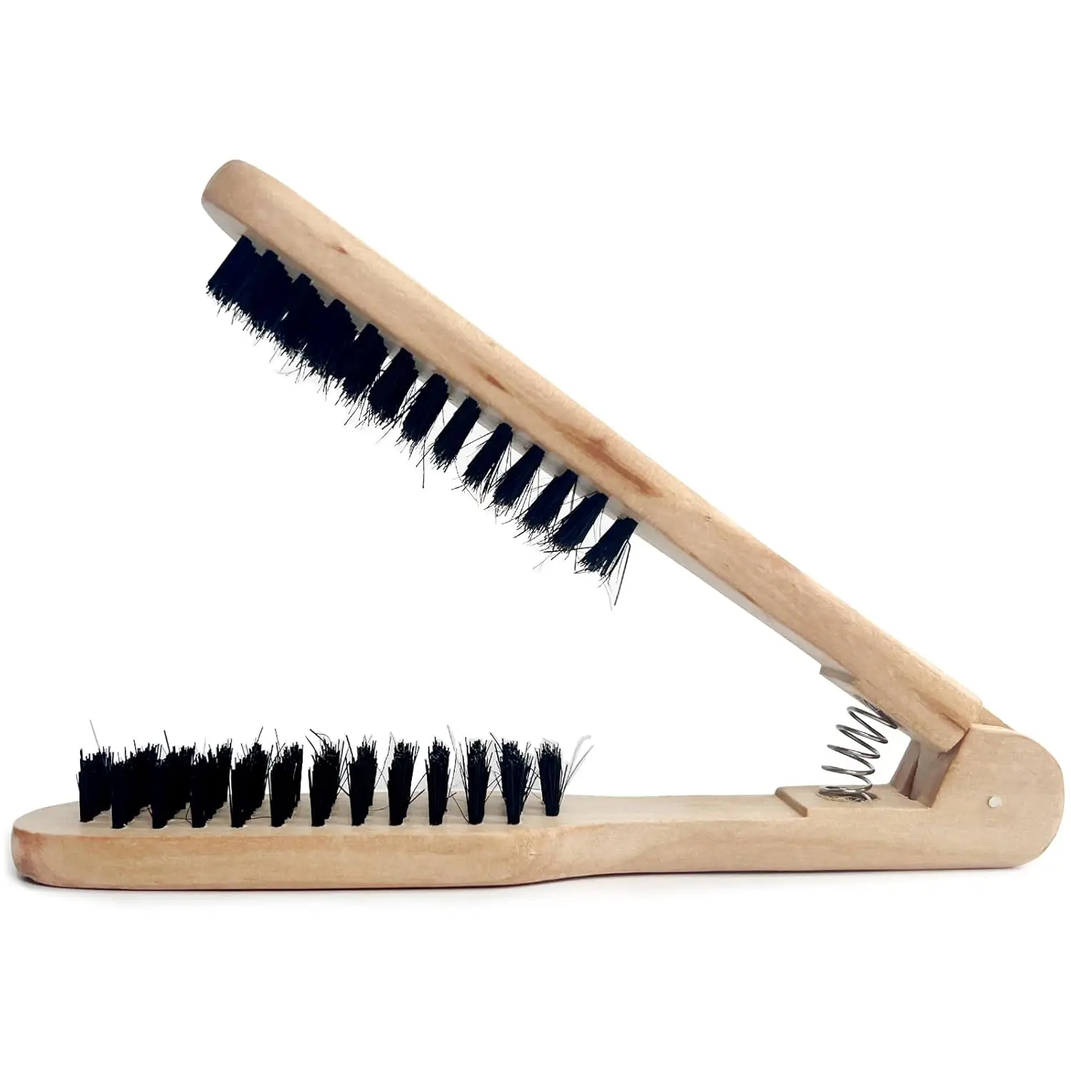 

Professional Double Brush Hair Straightening Comb, Anti-static, Brown