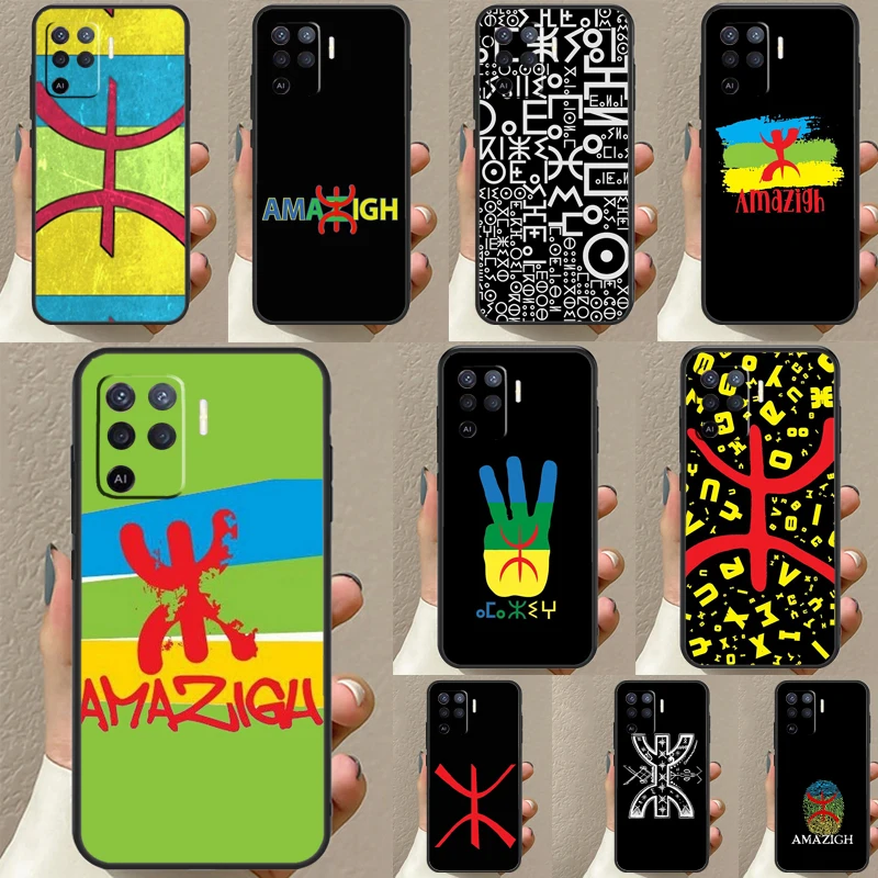 Amazigh Symbol Berber Academy Case For OPPO A96 A76 A16 A94 A74 A54 A53 A57 S A15 A52 A72 A93 A5 A9 A31 A17 A77 A78 Coque