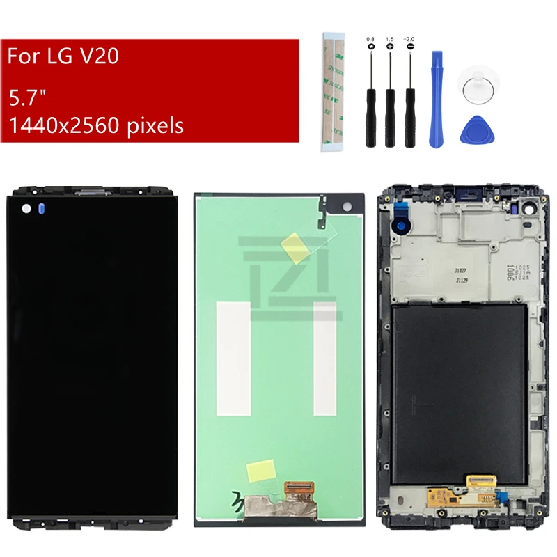 For LG V20 LCD Display VS995 VS996 LS997 H910 Touch Screen Digitizer Assembly With Frame Replacement Repair Parts