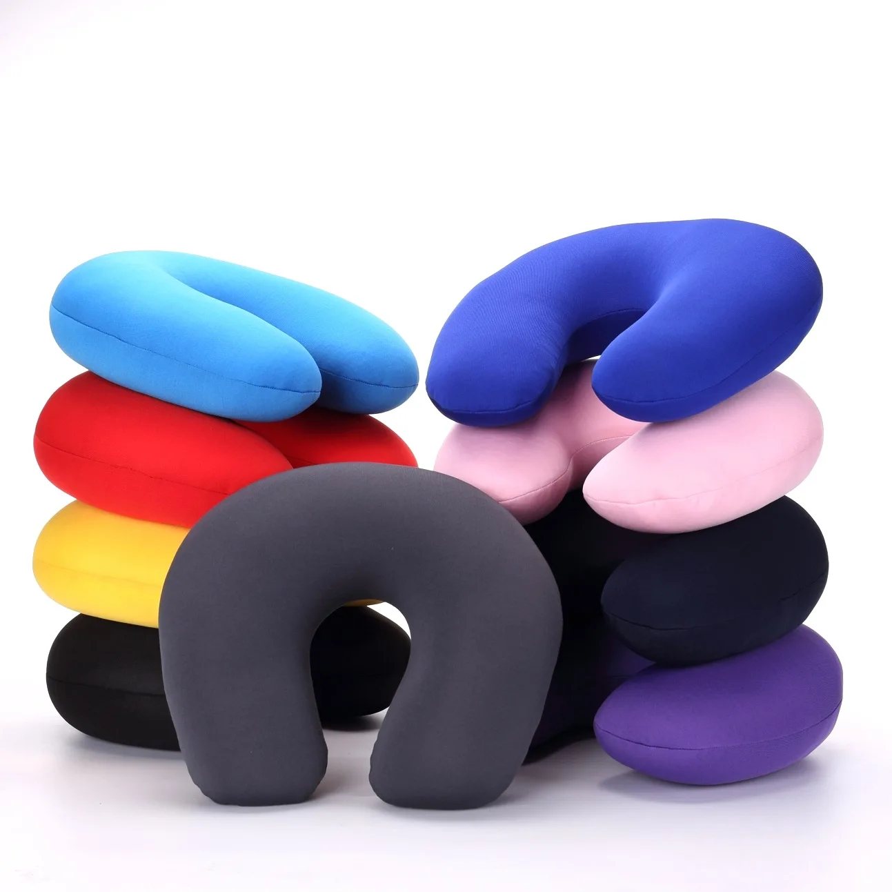 U Shaped Travel Pillow Particles Microbeads Neck Car Plane Pillows Soft Cushion Home Outdoor Textile Stock Home & GardenPillow