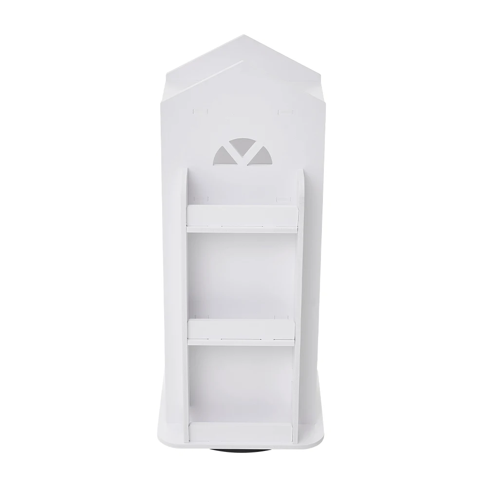 Voltsify 4-Tier Castle Kids Rotating Bookshelf Storage Organizer Rack