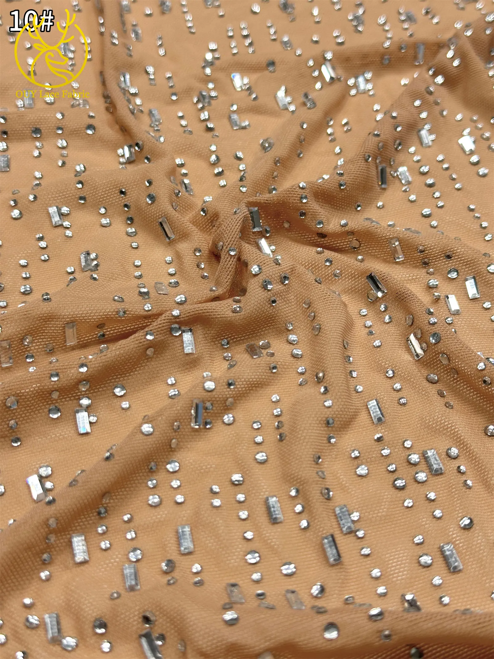 Königsblauer afrikanischer Spitzenstoff mit Glassteinen 2026 Luxuriöser französischer Stretch-Mesh-Spitzenstoff für nigerianische Party- und Abendkleider – Detail 19