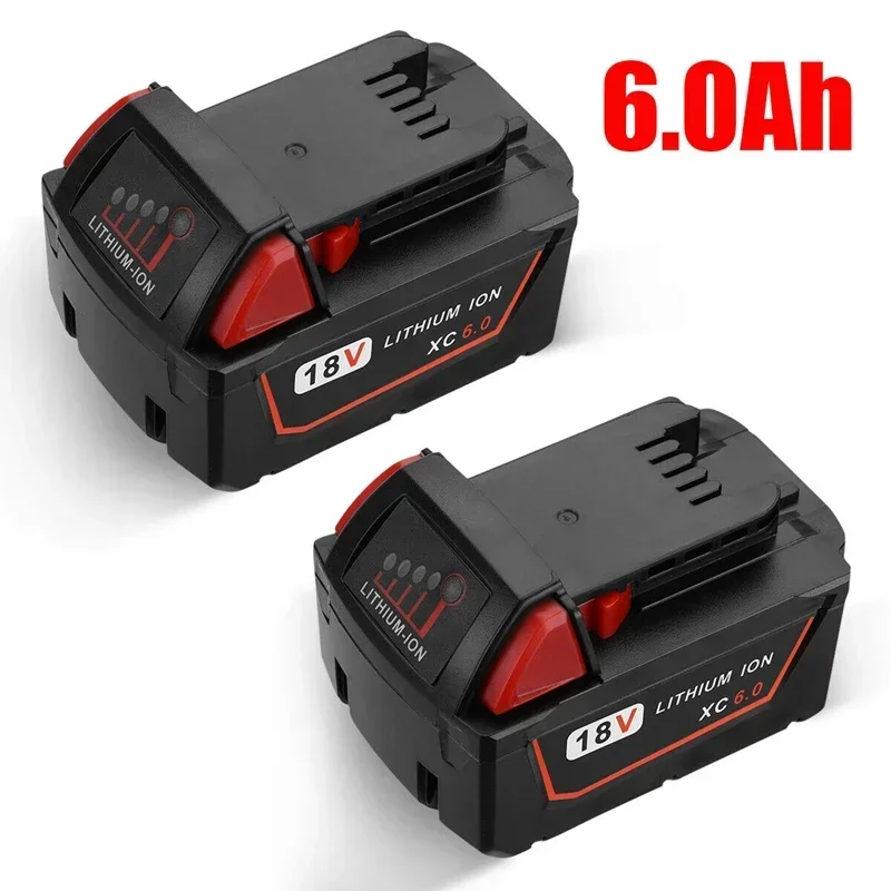 Neue 18v 6000mah Ersatz Lithium-Ionen 2.0ah Batterie for Milwaukee 18V Her ramie ntas xc m18 48-11-410 Akku-Akkus