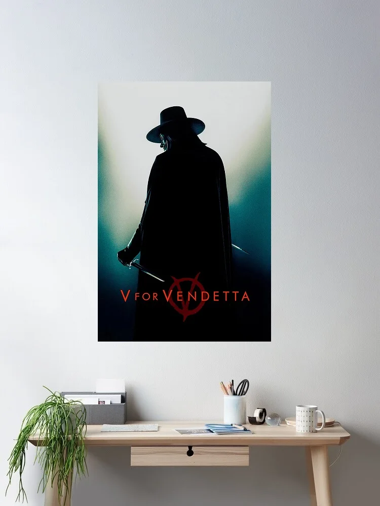 V for Vendetta (2006) Movie Print Art Canvas Poster, For Living Room Decor Home Wall Picture