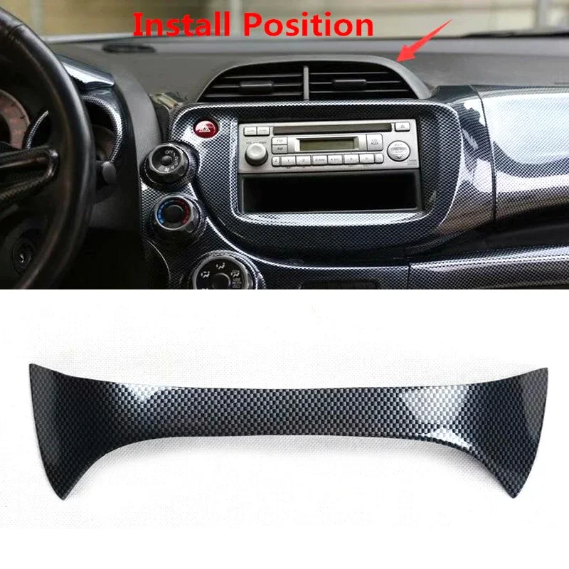 

Car Dashboard Central Air Vent Decoration Cover Strip Sticker For Honda FIT 2008-2013 Car Styling Accessories ABS