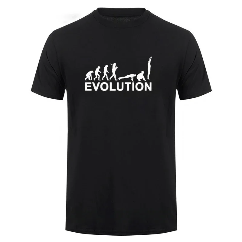 Evolution Burpees Instructor  T-Shirt O Neck Cotton Funny Birthday Gift For Men Dad Father Husband Short Sleeve T Shirt