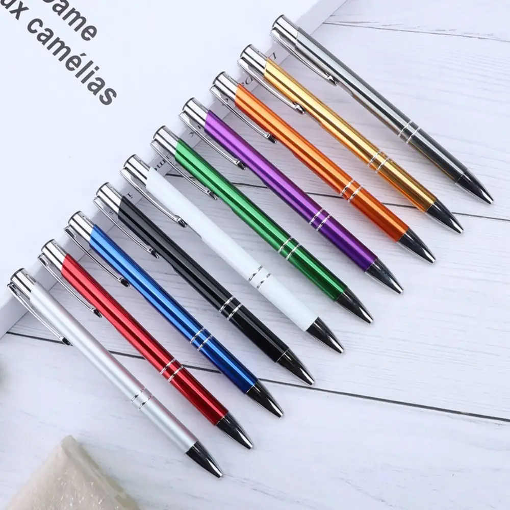 

School stationery Luxury Metal Ballpoint Pen Multifunction Inktight Signature Pen Durable Waterproof Aluminum Rod Pen Office