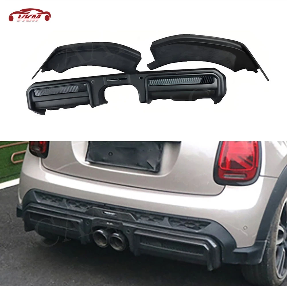 

For F56 Carbon Fiber Rear Bumper Diffuser Splitter For BMW MINI Cooper JCW F56 F57 2022-2024 Rear Diffuser Side Splitters FRP