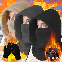 2PCS Winter Balaclava & Gloves Set, Windproof Thermal Face Mask for Skiing Cycling, Cold Weather Sports Gear for Men Women