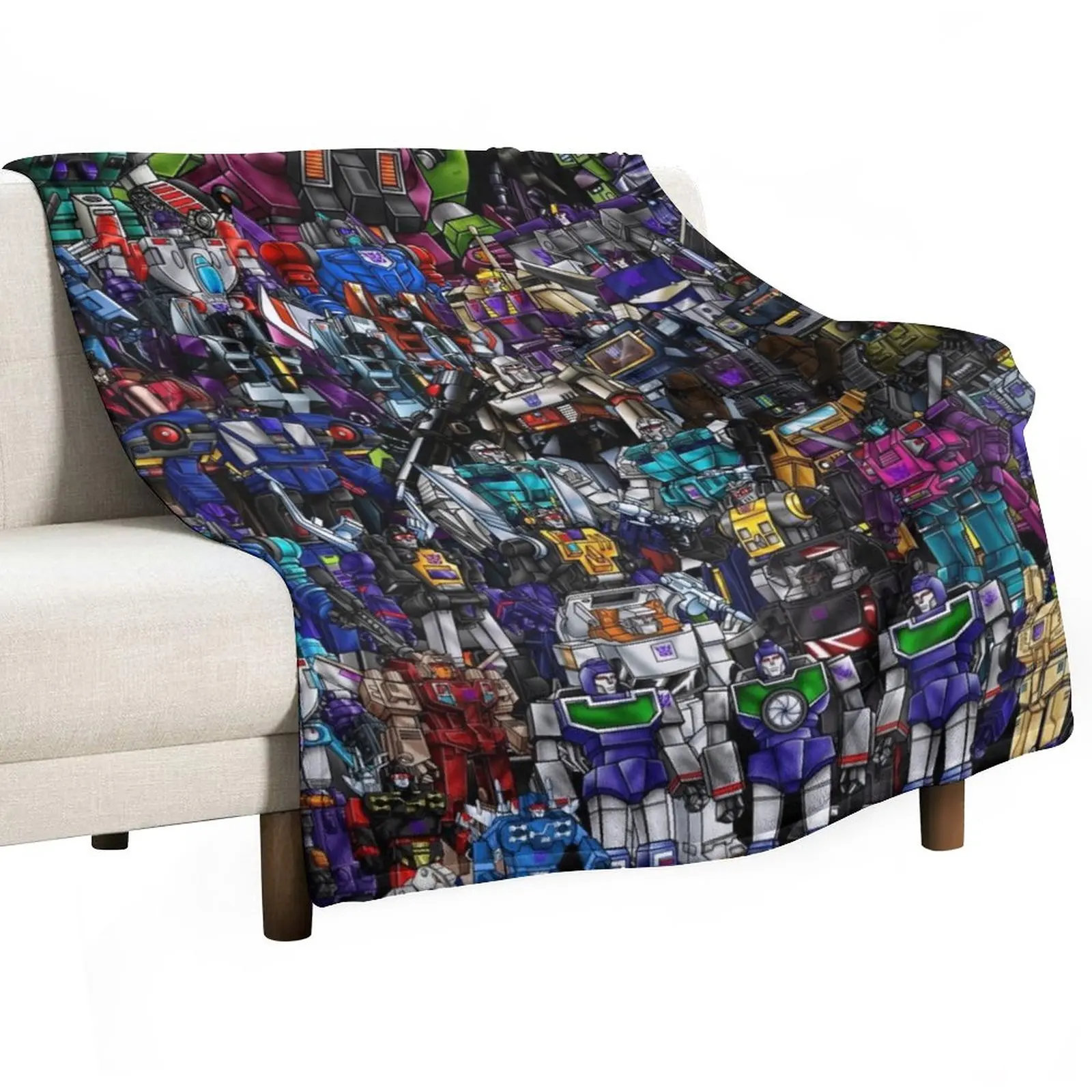 G1 Decepticons Throw Blanket For Sofa Thin fluffy blanket