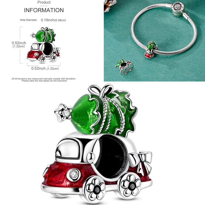 Hot Travel Vehicle Series 925 Sterling Silber Zirkonium Motorrad LKW Auto Charms Original passend für Frauen DIY Schmuck Charms – Detail 6
