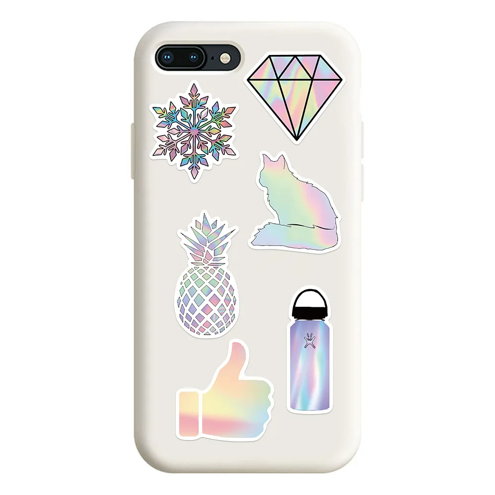 10/30/50 Stuks Ins Hologram Waterdichte Graffiti Sticker Esthetische Decoratieve Bagage Laptop Gitaar Dagboek Plakboek Kinderen Stickers