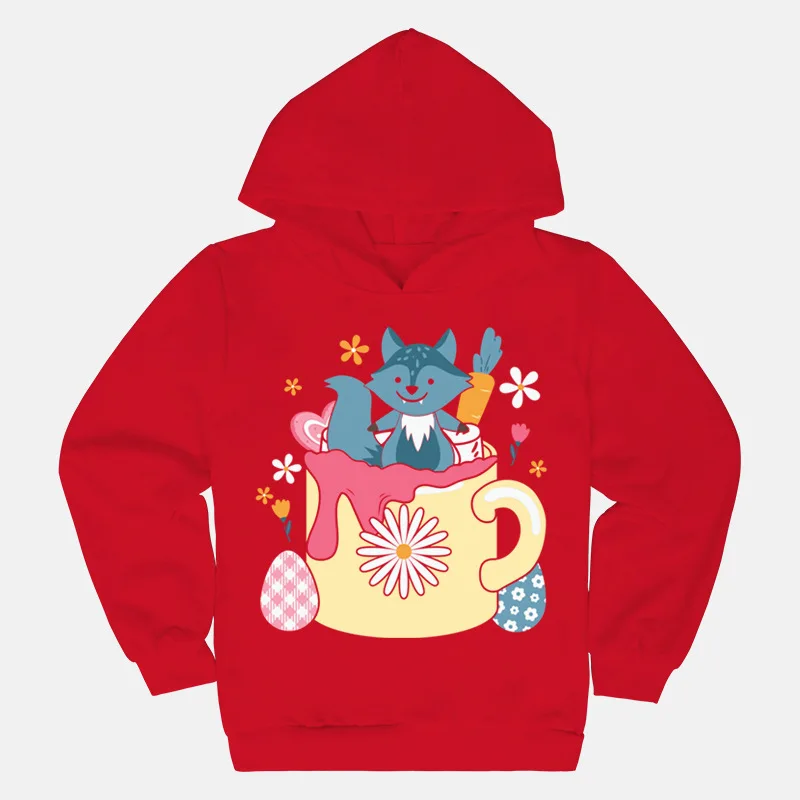 Cartoon Printed Easter Children's Casual Jumper Hoodie Sweater  Sweatshirt  Sweatshirts  Sweaters