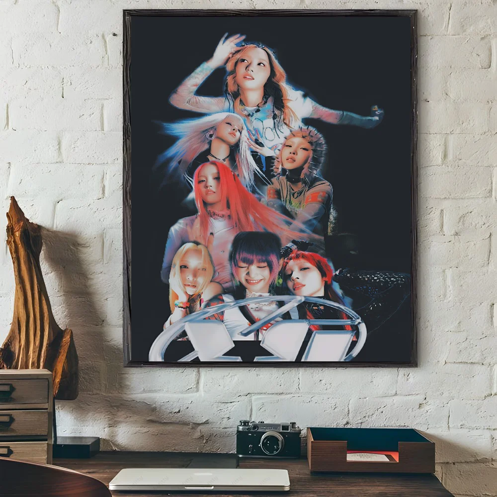 1 قطعة Xg Kpop ملصق فني ذاتي اللصق مقاوم للماء ورقة ملصق مقهى بار غرفة جدار ديكور