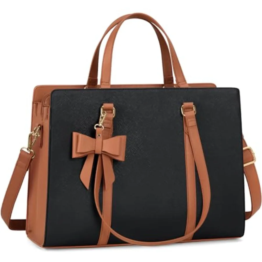 

Laptop Bag for Women 15.6 inch Laptop Tote Bag Waterproof Leather Computer Bag Large Lightweight Briefcase Professional Busines