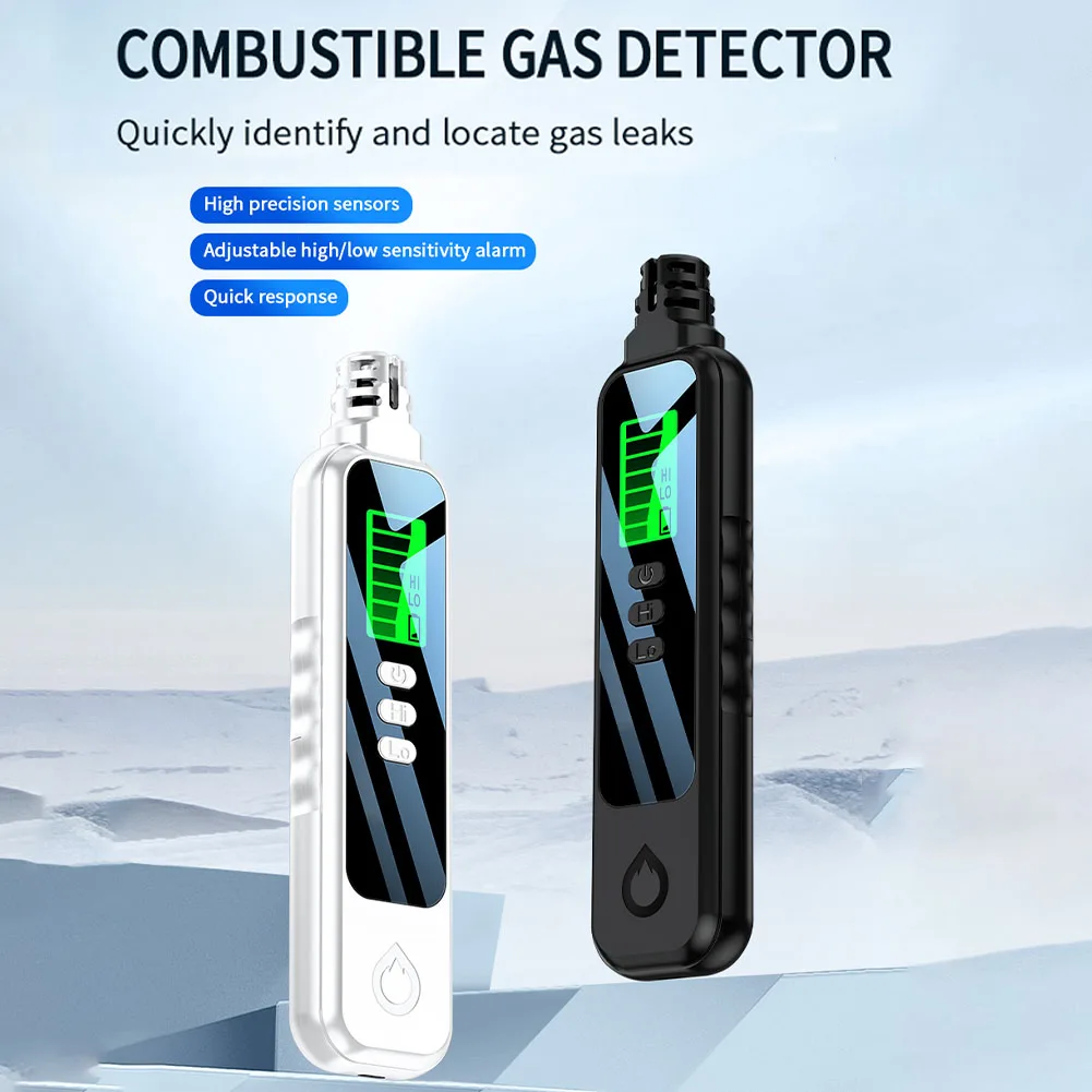 Handheld Combustible Gases Leak Detector Natural Gases Leakage Tester Portable Combustible Gases Concentration Analyzer Meter