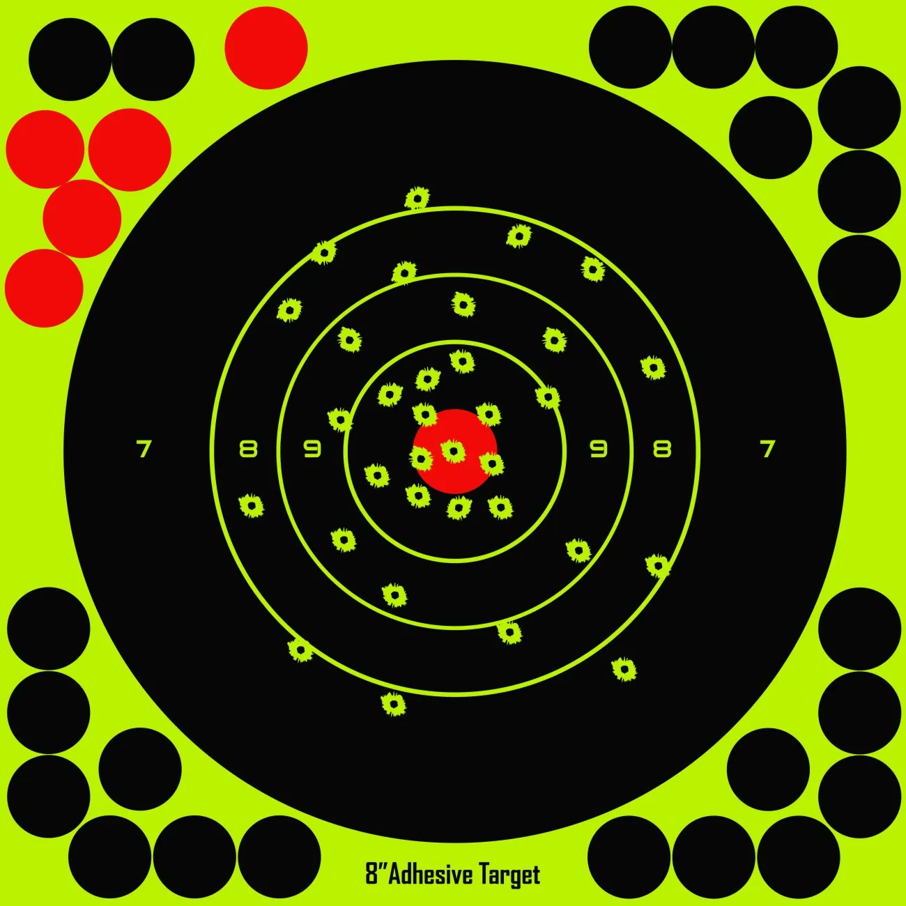 10PCS 8 Inch Shooting Reactive Targets High Visibility Adhesive Shoot Practice Labels for Shooting Training with Patch