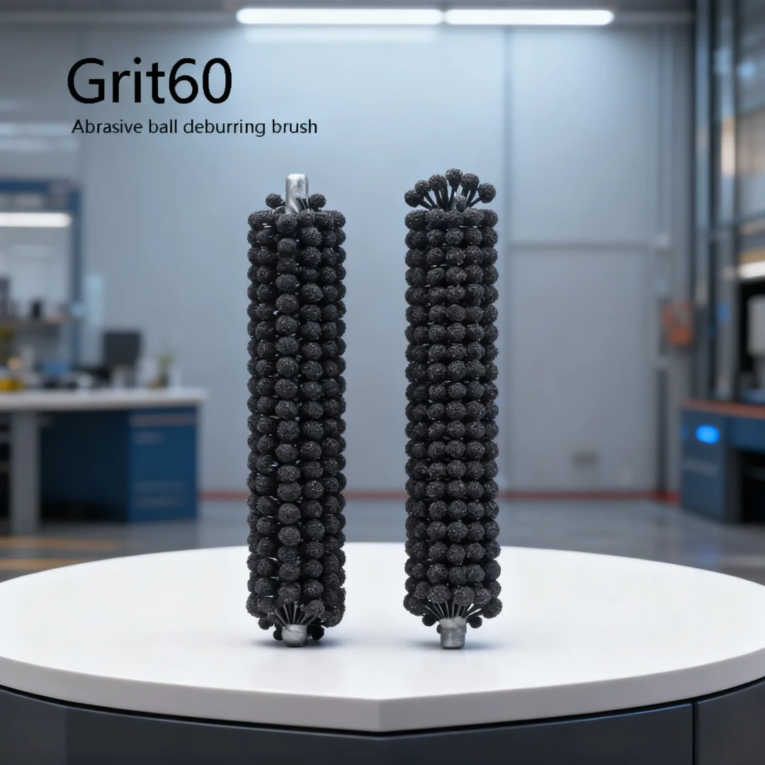 Grit60 Flexible Cylinder Honing Brushes Φ8-20mm Abrasive Ball Deburring Brush for Mild Steel Stainless Steel Cast Iron Cleaning