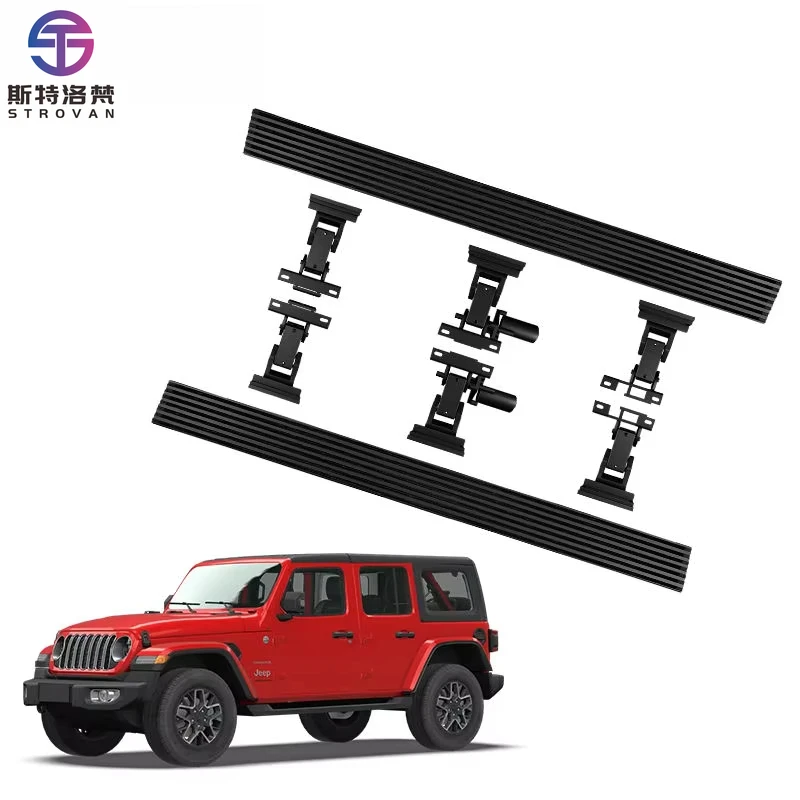 

STLF CLRAK DirtyTruck 4x4 Anti-pinch Running LED Boards Four Door Foot Power Side Step Running Boards for WranglerJL 2018-2