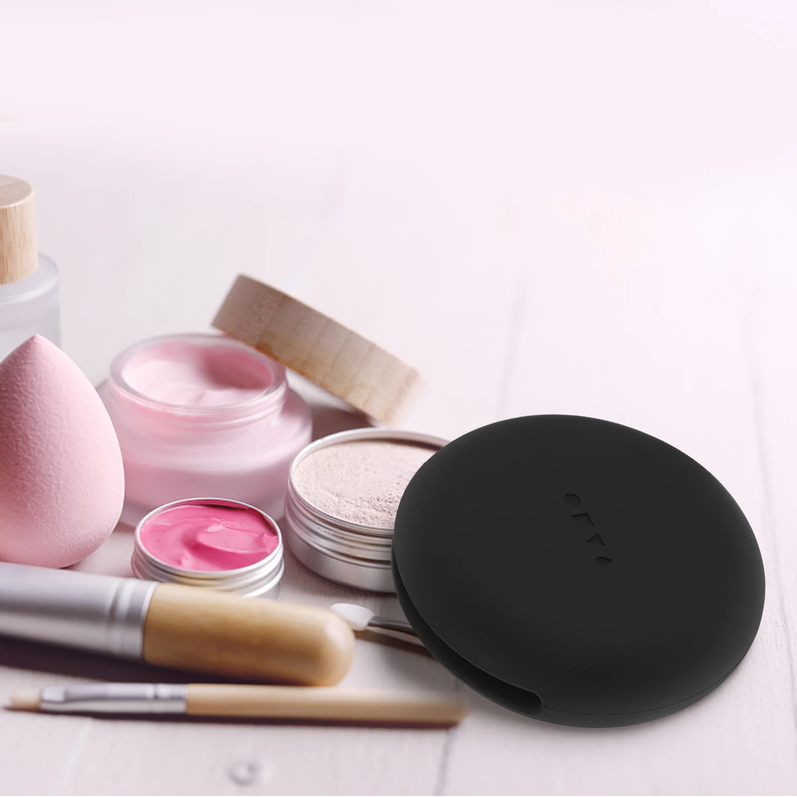 

Travel Makeup Sponge Holder Silicone Portable Makeup Puff Storage Box Small Compact Powder Puff Organizer Case