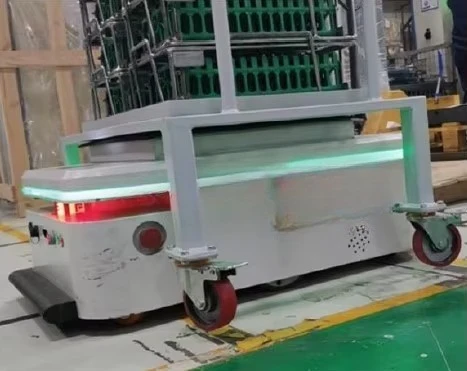 Unmanned Chassis Robotic Warehousing Material Handling Equipment Logistics Warehouse Transport Agv Robot With Max 64000Kg Load view 4