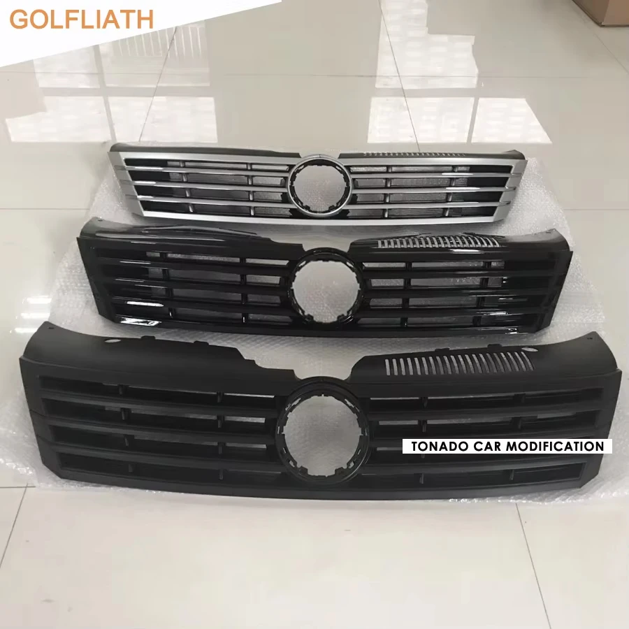 Honeycomb Mesh Radiator Grille Black/Silver Front Bumper Center Grill for Volkswagen Passat CC 2013-2017
