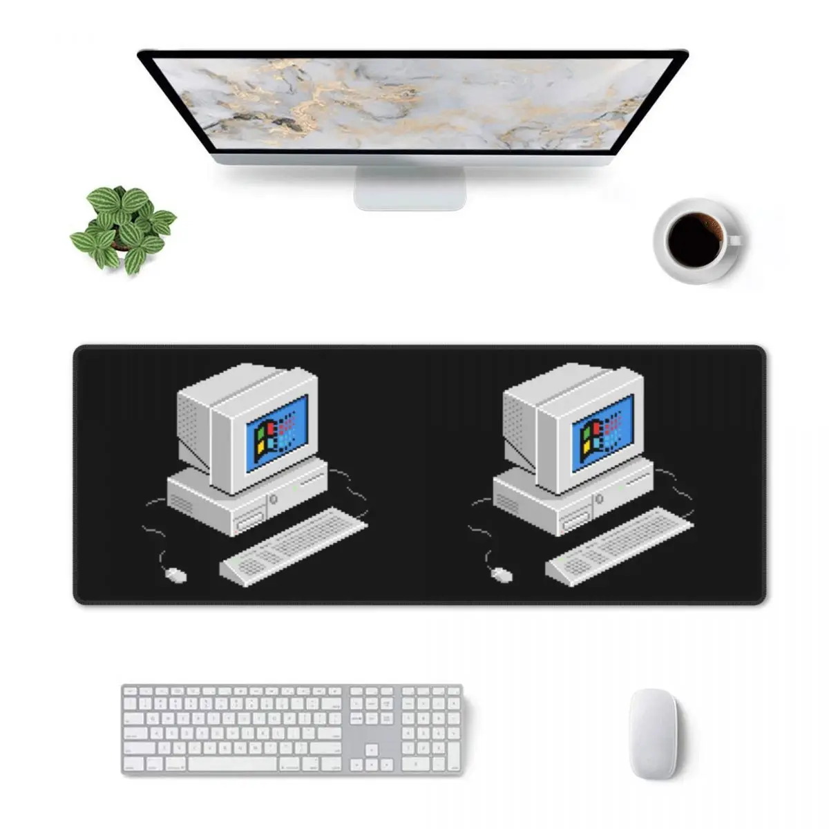Large Mouse Pad Windows Vaporwave Gamer PC Laptop Mats Keyboard Carpet Computer Gaming Office Accessories Desk Mat