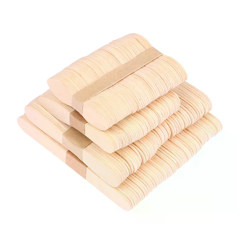 50PCS Disposable 50Pcs Wax Waxing Sticks Wood Tongue Depressor Spatula Woman Wooden Body Hair Removal Sticks Beauty Toiletry