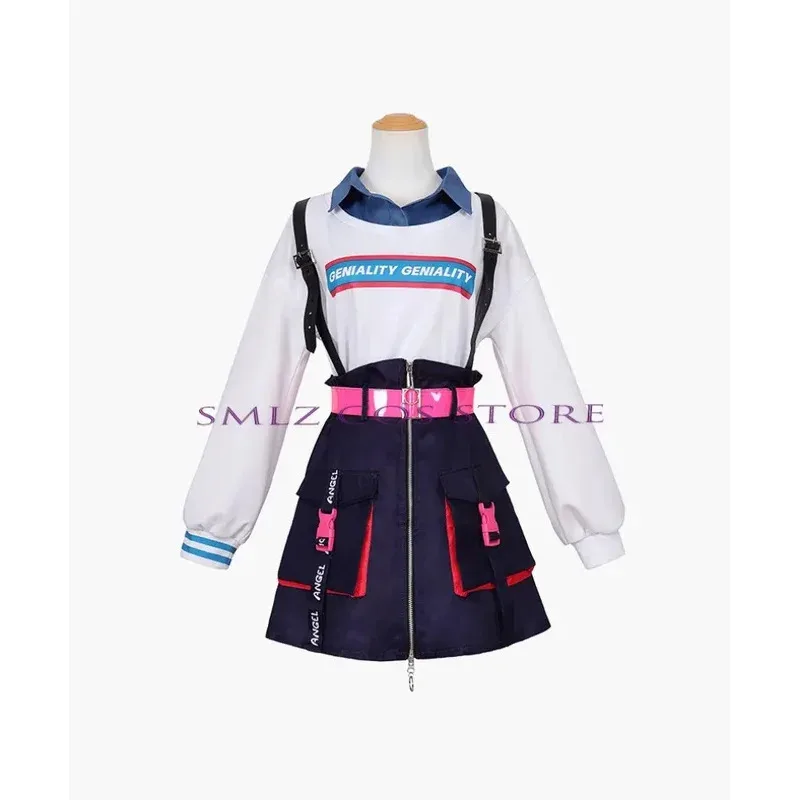 

Anime Vivid BAD SQUAD Azusawa Kohane Cosplay Uniform Wig Colorful Stage! Costume VBS Khn Suspender Outfits for Womenb;4.f'7;j,3'