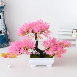 Artificial Plants Bonsai Fake Plant Flowers Potted Ornaments Home Hotel Garden Table Decoration Small Tree Pot Home Accessories