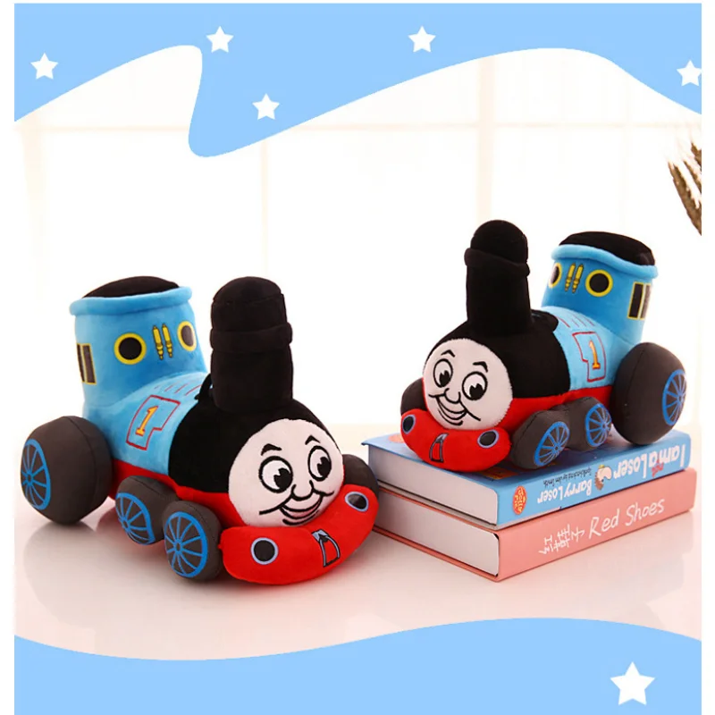 Disney Anime Car Story Thomas Little Train Cute Throw Pillow Cute Plush Back 25/30/35CM Little Train Furry Doll  Movie & TV