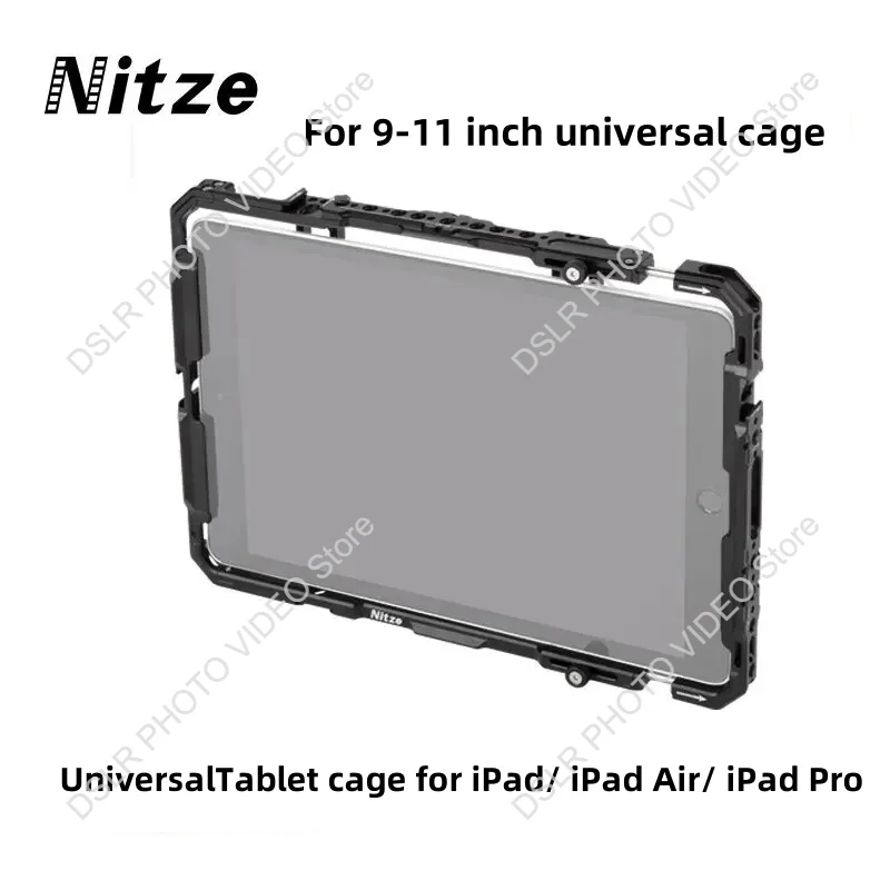 Klatka na tablet Nitze, uniwersalna klatka 9-11 cali do iPada iPad Air iPad Pro i innych tabletów od 9 do 11 cali ﻿