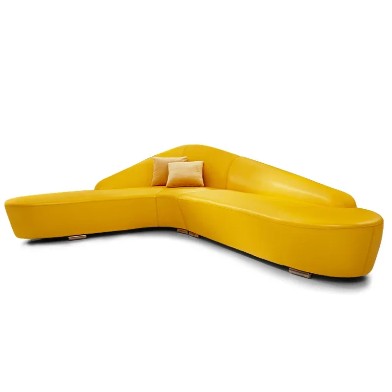 

Leather sofa, fashionable personalized home, simple living room combination, creative modern office, furniture