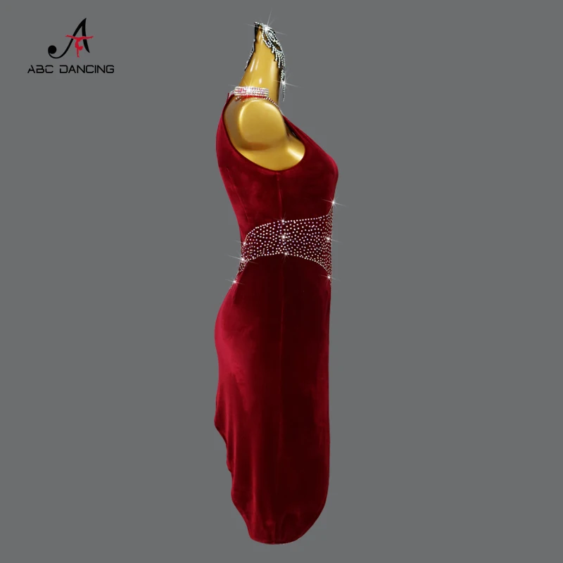 2024 Red Latin Dance Dress Sexy Girls Skirt costume for Party Women Sports Clothes Line Suit Stage Practice Dancewear Customized