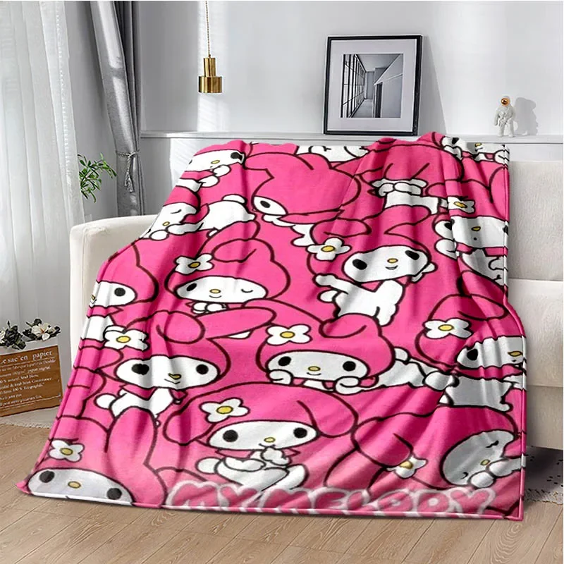 Sanrio Cute my melody printed blankets Picnic blanket Warm Flannel blankets Home bed linings blankets for beds Birthday Gift