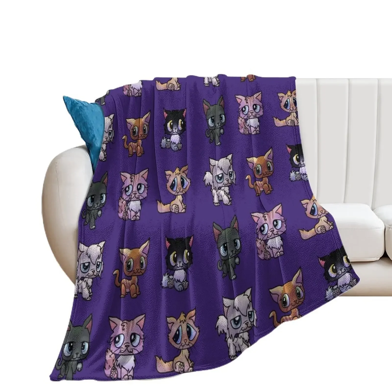 

Littlest Pet Shop Cats Throw Blanket Warm Sleeping Bag for sofa Blankets