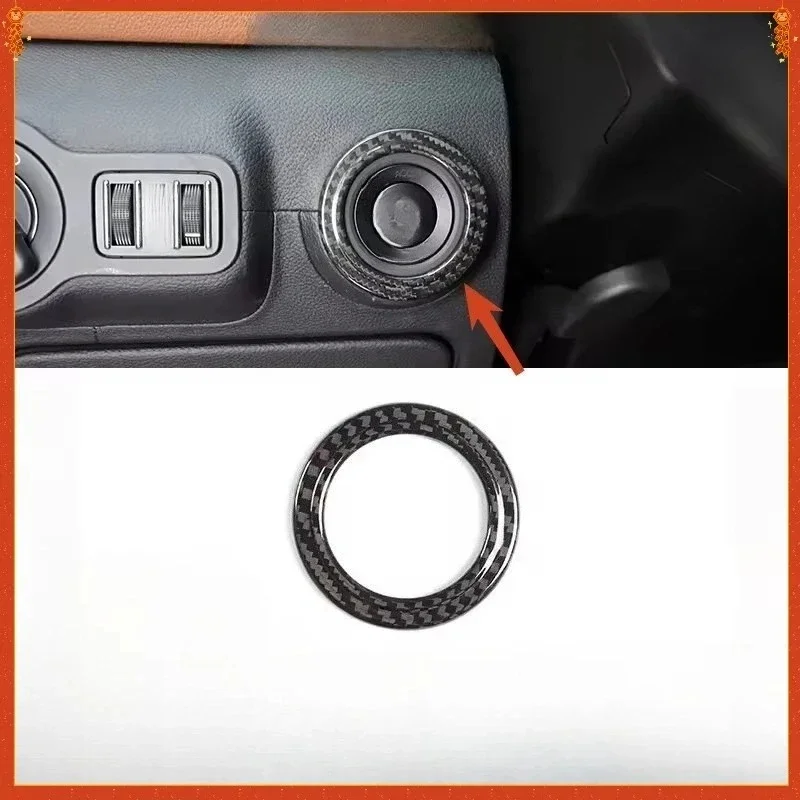 For Maserati President Ghibli Real Dry Carbon Fiber 13-2021 Interior Decoration One-click Start Circle Modification Accessories