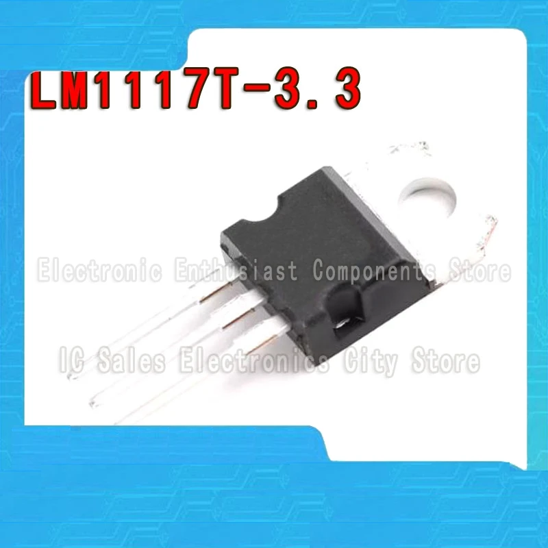 

100pcs/Lot LM1117 LM1117T 3.3v 0.8a LM1117T-3.3 LM1117-3.3 TO-220-3