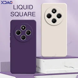 Luxury Dual Layer Cellphones Cases Covers for Xiaomi POCO C75 Full Protection POCOC75 Global Soft Square Liquid Silicone Armor