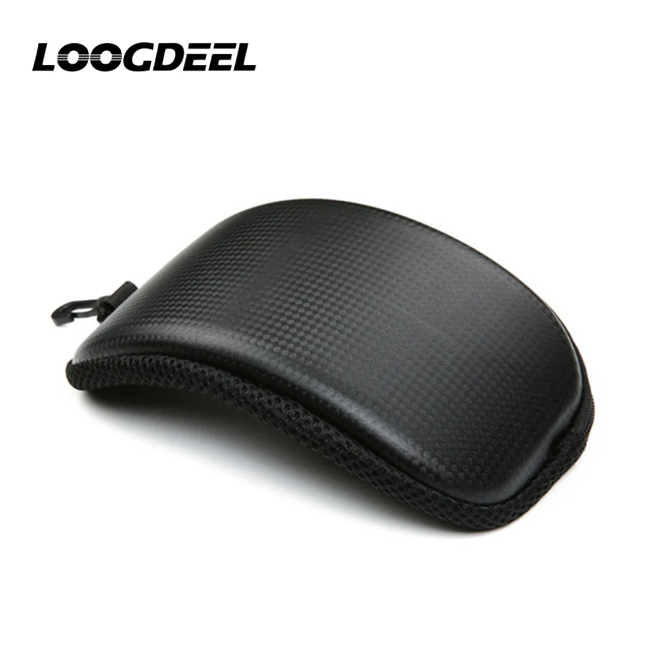 LOOGDEEL Portable Ski Goggles EVA Hard Case with Zipper Compact Lightweight Eyewear Storage Box for Easy Carrying Ski Accessorie