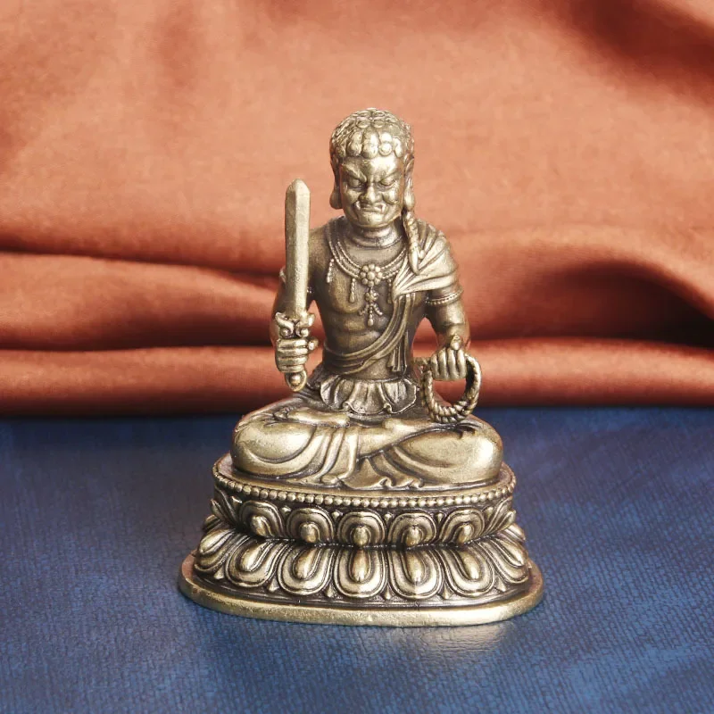 Brass Fudo Buddha desktop ornament bronze sculpture consecrated deity crafts