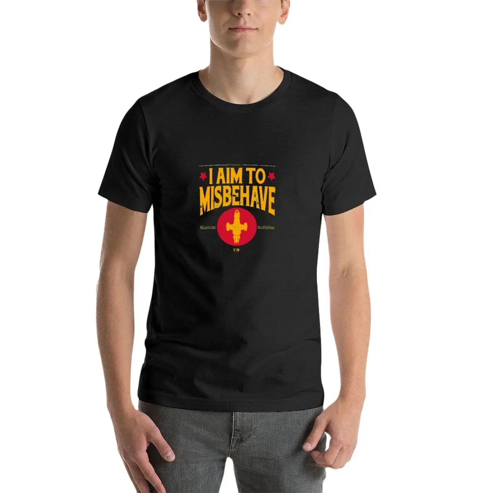 Camiseta de secado rápido para hombre, camisa de talla grande, I aim to Misbehave