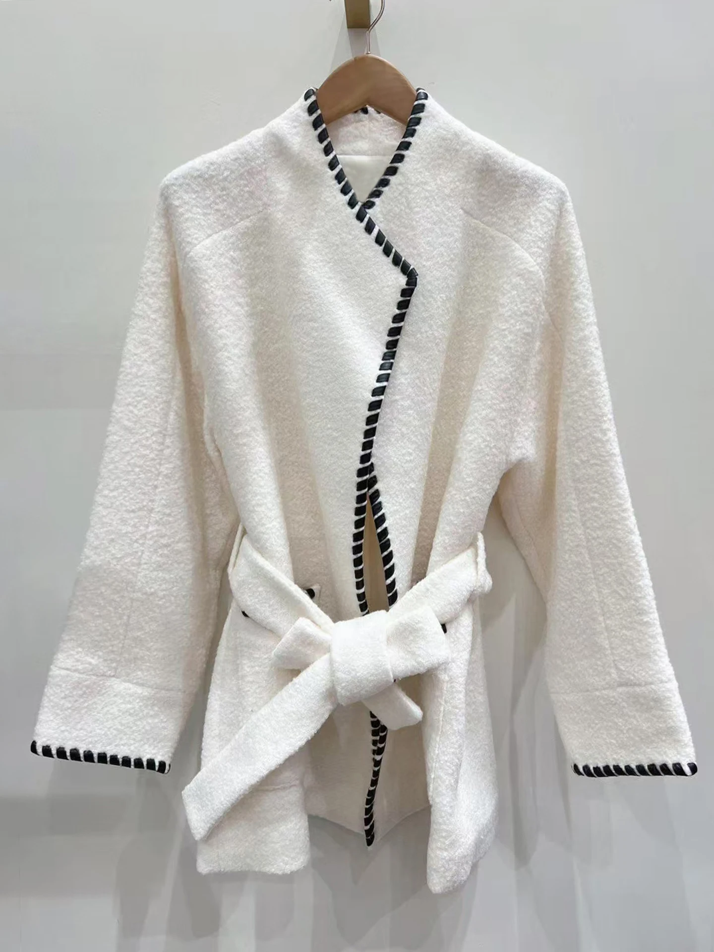 

M Home Nan You High End Women's Autumn 2025 Little Fraance Sle Belted Woolen Coat Cardigan Outerwear Women