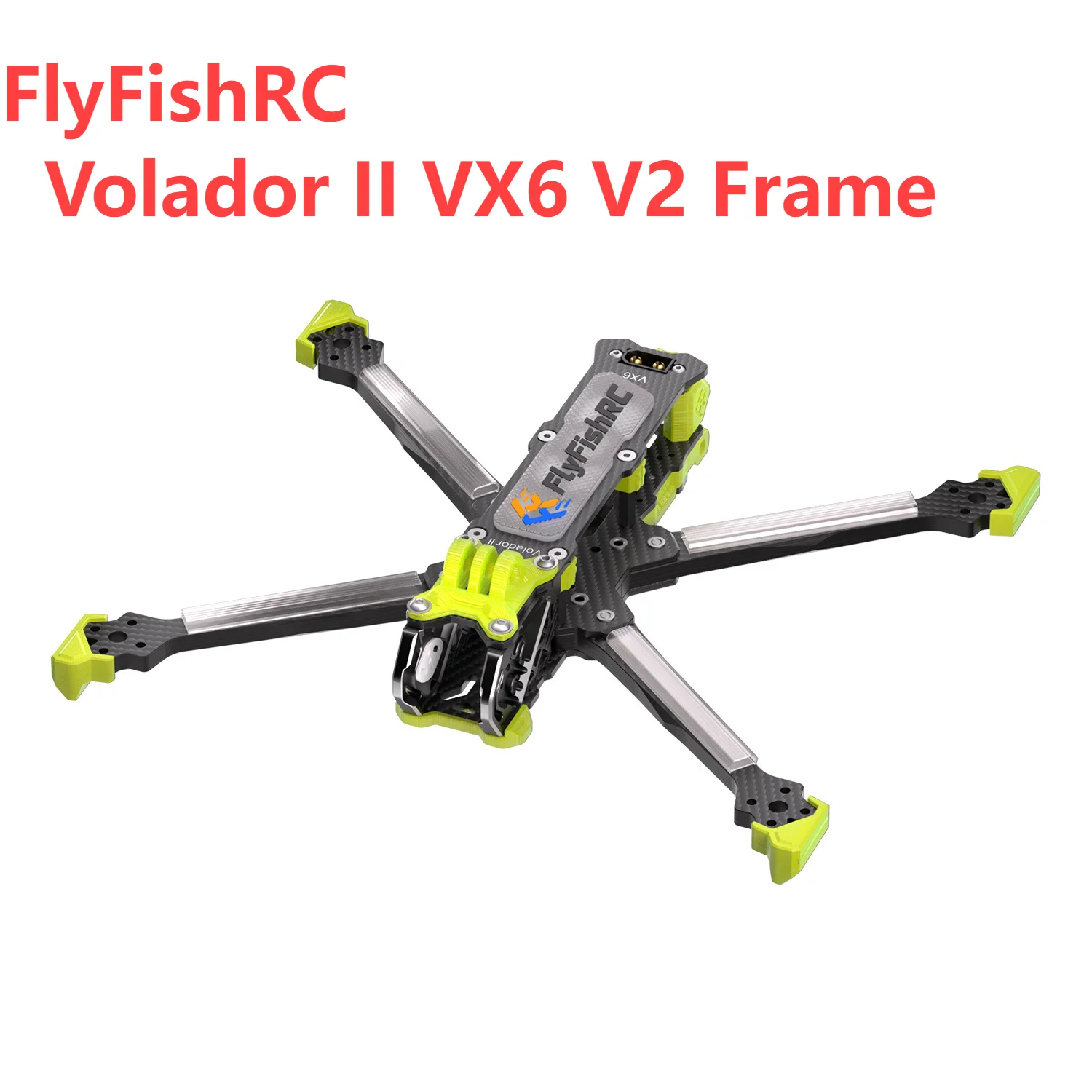 FlyFishRC Volador II VX6 V2 Freestyle FPV T700 6-inch Frame Kit Compatible with DJI O3 Air Unit, Suitable for FPV Four