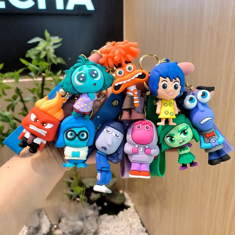 Inside Out 2 Cartoon Character Keychain Phone Bag Pendant Toy Decoration Personalized Creative Doll Figure Handmate Joy Gift