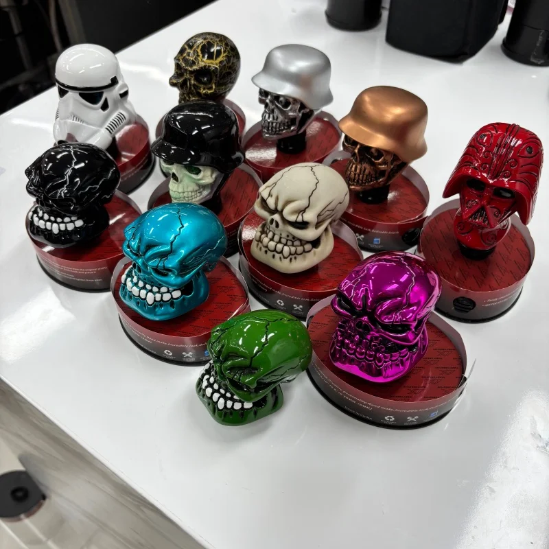 Car Skull-Shaped Head Gear Shift Knob, Universal Manual Gear Stick, Gear Lever, Large Teeth, Ghost Skull Gear Shift