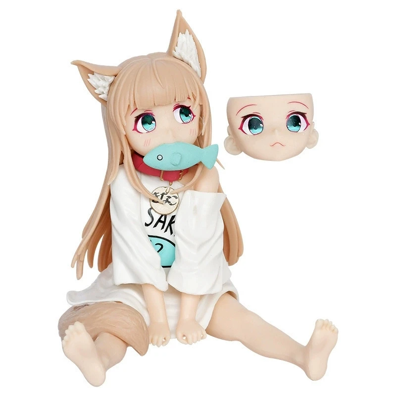 새로운 애니메이션 귀여운 인형 사쿠라 콩콩 고양이가 귀여운 소녀 그림으로 변신한 모습/앉아있는 그림/서있는 그림 모델 PVC 수집용 장난감 선물