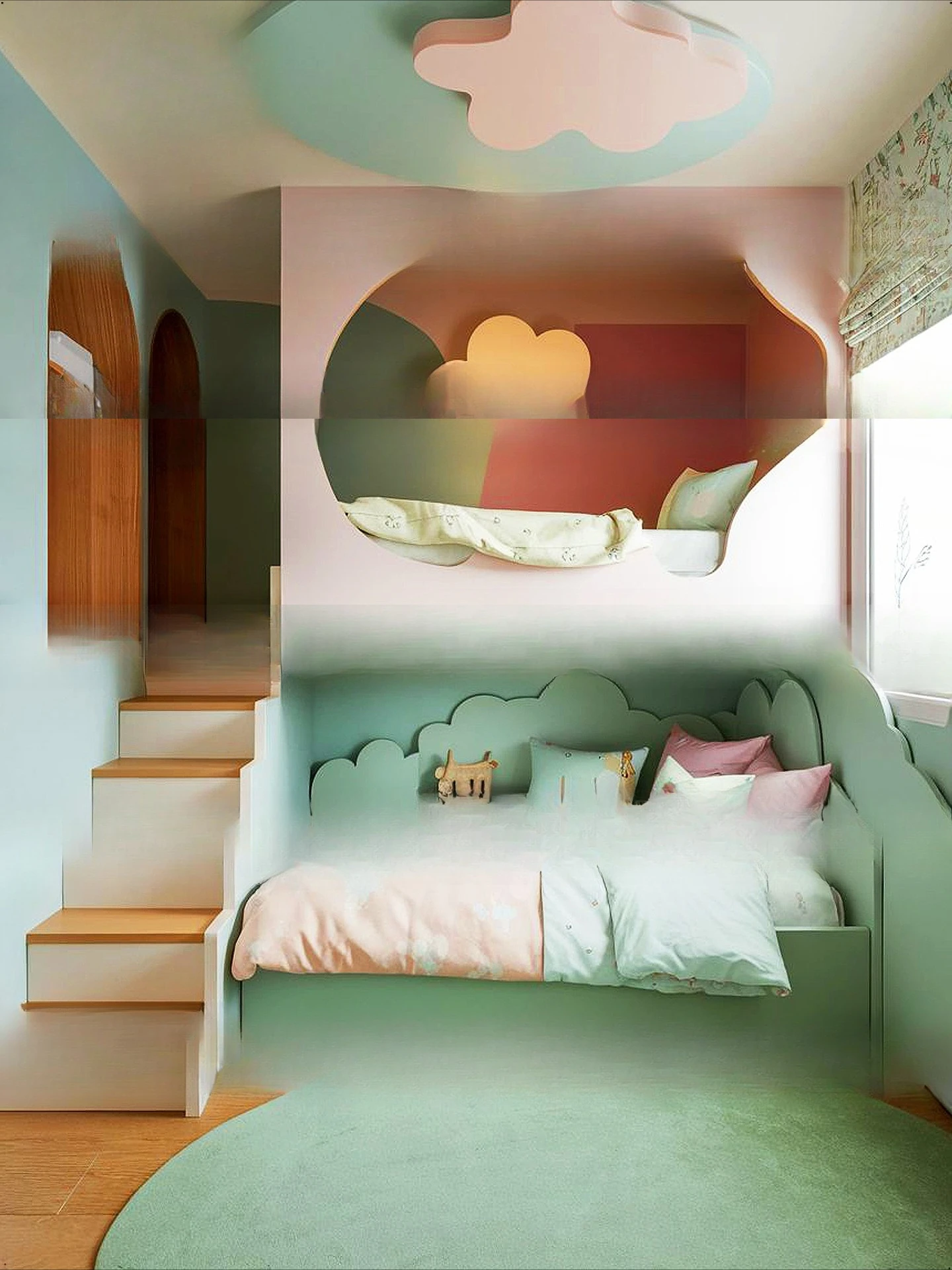 سرير أطفال الأخوات على وخارج b ed طبقة مزدوجة الوالدين والطفل يكون d دبوس من الخشب الصلب k الأشقاء الزرقاء على